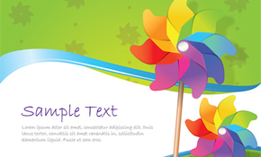 Windmill Background Vector Graphic